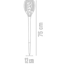 LED Fackel Lafiora 1 Stk. solarbetrieben außen H 75 cm gelb