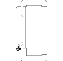 Komplettzarge Pertura CPL weiß (ähnlich RAL 9010) 211,0x86,0x26,5 cm Links-thumb-2