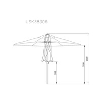 Sonnenschirm Mittelstockschirm Soluna Cessy Ø 300 cm Polyester (PES) ecru-thumb-5