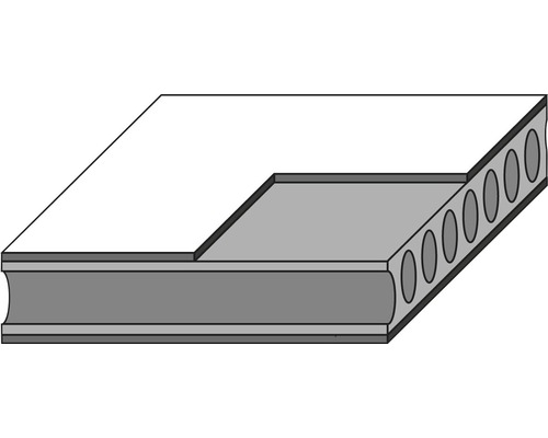 Illustration einer Porenbetonplatte mit Aussparung