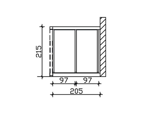 Seitenwand SKAN HOLZ für Terrassenüberdachung Douglasie 205x200 cm natur