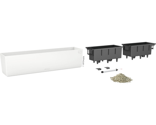 Rechteckiger Pflanzkasten mit Bewässerungssystem und Zubehör