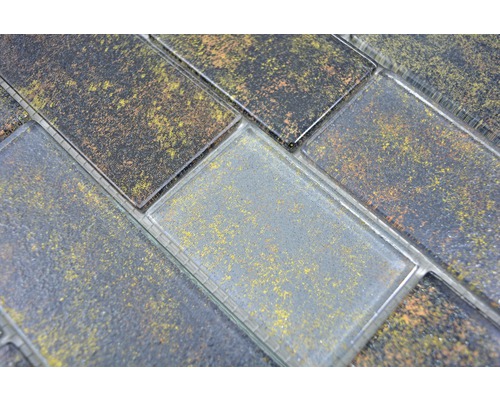 Mosaikfliese aus Glas im Querformat