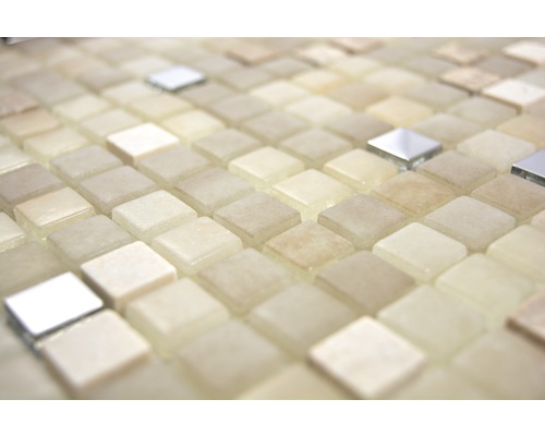 Nahaufnahme eines Mosaiks mit quadratischen Steinen