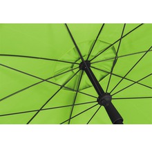 Detailansicht eines geöffneten Sonnenschirms mit Streben