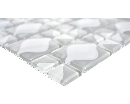 Mosaikfliese aus Glas mit Steinoptik