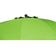 Detailansicht eines grünen Sonnenschirms