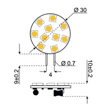 LED Plättchen dimmbar G4/1,7W 160 lm 3000 K warmweiß SMD-Modul 10er-thumb-2