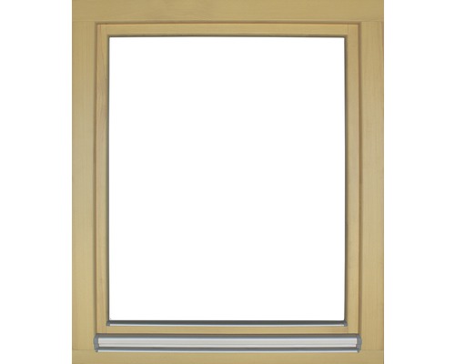 Holzfensterrahmen mit Griffleiste
