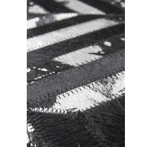 Lederteppich Exotic 510 schwarz-silber 120x170 cm