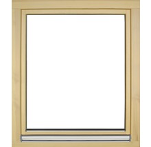 Holzfensterrahmen mit Metallschiene