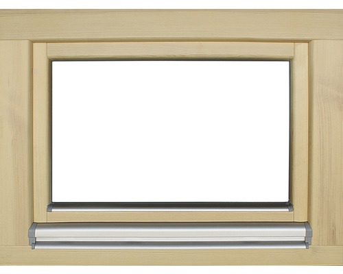 Holzfenster mit Metallrollladenführung