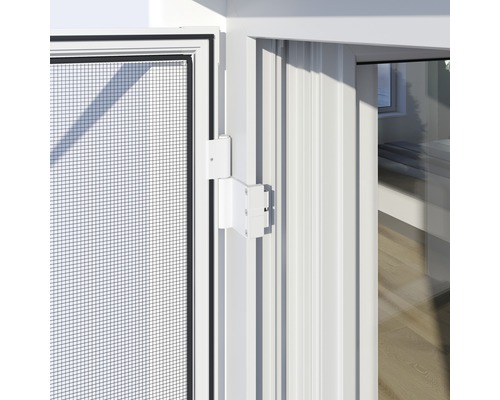 Insektenschutzgittertür mit Drehverschluss im Detail