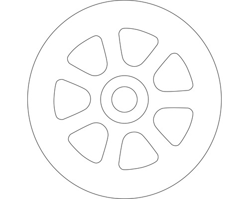 Rad mit sieben Speichen