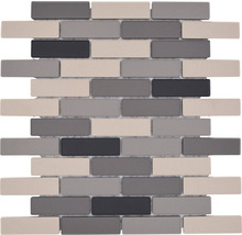 Mosaikfliese aus Keramik in Backsteinoptik