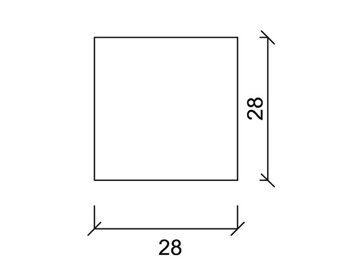 Quadratische Form mit Maßangabe 28