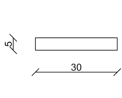 Technische Zeichnung mit Maßangaben: 30 und 5