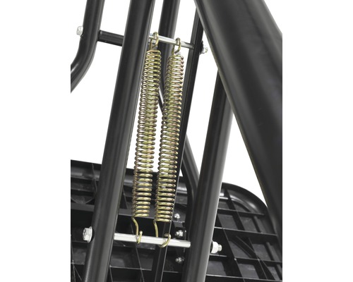 Detailaufnahme von zwei Zugfedern einer Schaukel