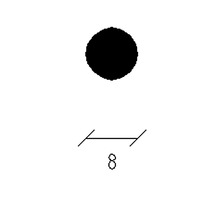 Symbol für 8 Millimeter Durchmesser