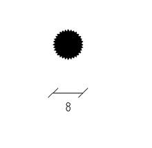 Symbol für eine Härte von 8
