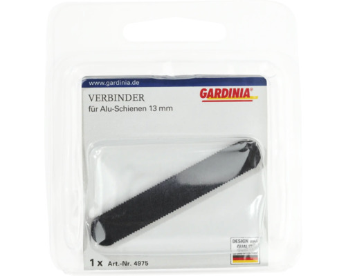 Gardinia Verbinder für 13 Millimeter Alu-Schienen in Verpackung