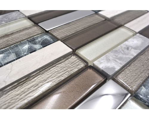 Mosaikfliesen aus Glas und Stein