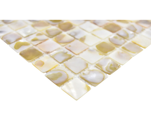 Mosaikfliese aus Perlmutt, quadratisch