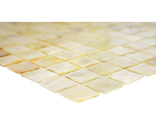 Quadratische Mosaikfliese aus Perlmutt