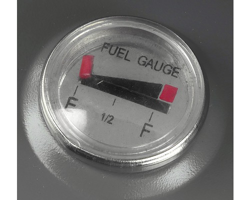 Kraftstoffanzeige mit Füllstandsanzeige halb voll