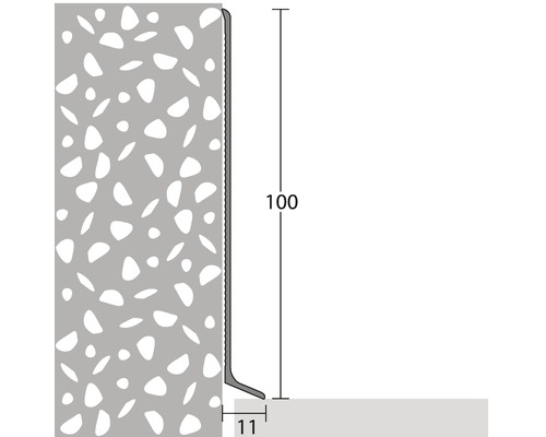 Skizze eines Sockelprofils mit Höhenangabe in Millimeter