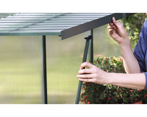 Aufbau eines Gewächshauses