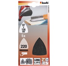Schleifgitterdelta kwb 97x136 mm Korn 220 für Deltaschleifer