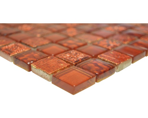 Quadratische Mosaikfliese aus Glas