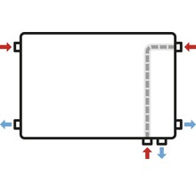 Planheizkörper ROTHEIGNER Typ DK (22) 6-fach (unten rechts oder seitlich) 500 x 400 mm weiß-thumb-3