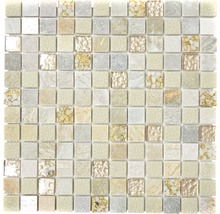 Mosaikfliese mit Stein- und Glasoptik