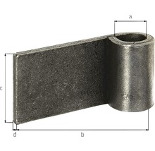 Metallscharnier mit Maßangaben