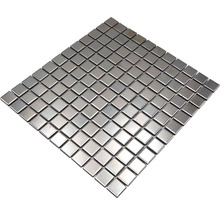 Mosaikfliese aus Metall mit quadratischen Elementen