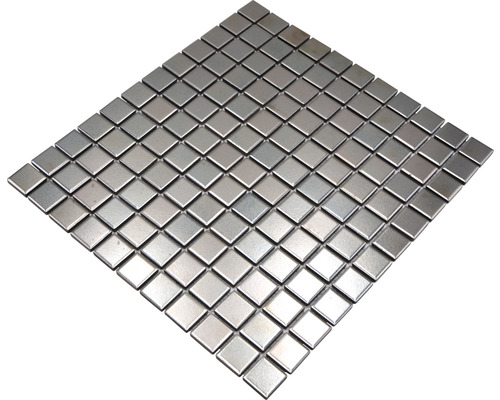 Mosaikfliese aus Metall mit quadratischen Elementen