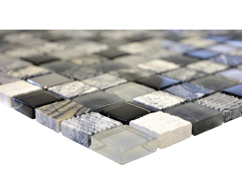 Mosaikfliese aus Glas und Stein