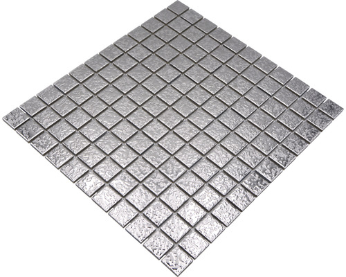 Quadratische Mosaikfliese aus Metall