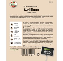Basilikum 'Grosses Grünes' Sperli Kräutersamen-thumb-1