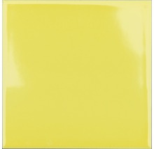 Steingut Wandfliese Plain gelb glänzend 15 x 15 cm-thumb-1