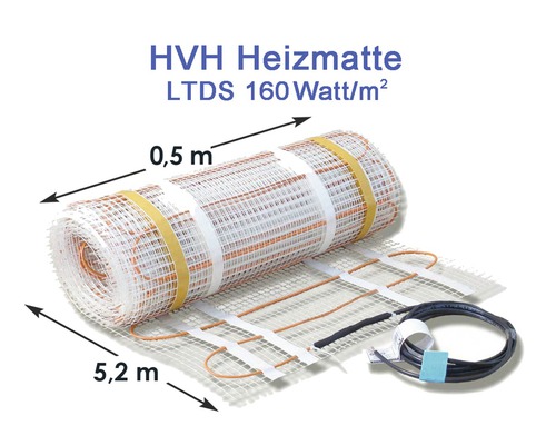 HVH Heizmatte, LTDS 160 Watt pro Quadratmeter, ausgerollt