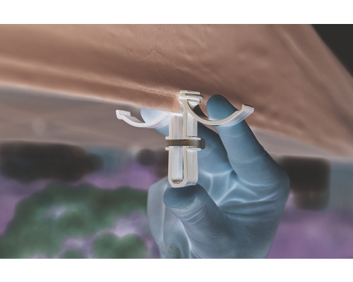 Gardinenröllchen zur Befestigung von Gardinen an einer Gardinenschiene