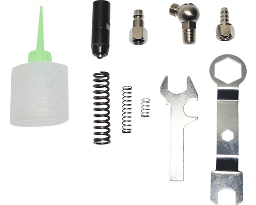 Zubehörset mit Ölflasche, Federn und Schraubenschlüsseln