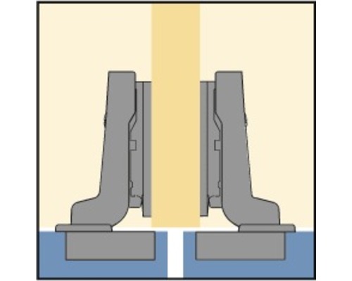 Möbelscharnier zur Befestigung an Holzmöbeln