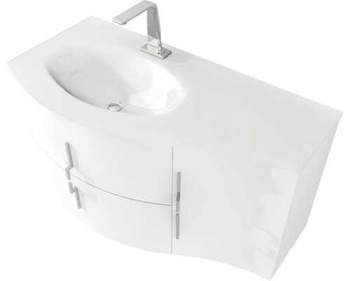 Waschtischunterschrank mit Waschbecken und Armatur