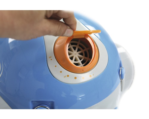 Detailaufnahme eines Wäschetrockners mit geöffneter Luftklappe