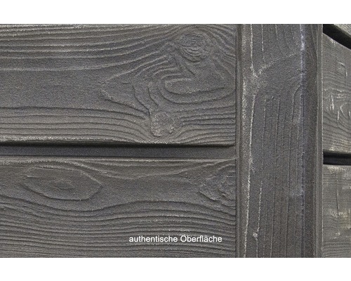 Detailaufnahme einer Holzfassade mit Maserung