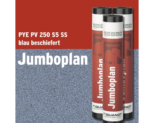 Quandt Bitumen Schweissbahn Jumboplan® PYE PV 250 S5 beschiefert blau 5 x 1 m Rolle = 5 m²-0